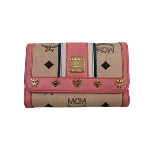 Pre-owned MCM coated canvas Small Leather Goods Visetos Canvas Multicolor Tri Fold Wallet (JMG00215)