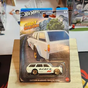 2024 Hot Wheels White Hot Wagons Series #3 Datsun Bluebird Wagon 510
