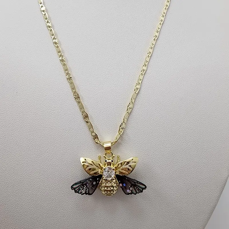 Gold Laminated Chain 20 inch Necklace with Pendant
