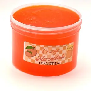 Bubbaboo Orange Marmalade 8oz Clear Slime - Perfect for Stress Relief and Fun Play-fun freebies with every order!