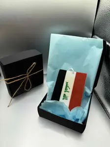 Luxury Iraq Flag Car Air Freshener – Premium Long-Lasting Scent, Patriotic Hanging Decoration
