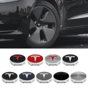 4pcs/set 56mm 60mm Original Covers Hub Caps Wheel Center Caps for Tesla Model 3 Mode S X Model Y Juniper Roadster SpaceX Original Auto Accessories