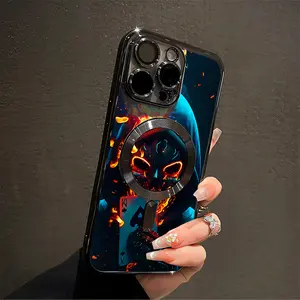 3 different materials  metal camera Aesthetic Electroplated TPU Casing For iphone 16 15 14 13 12 11 PRO MAX PLUS Metal Magnetic MagSafe  Cool Pattern Transparent Soft Silicone Shockproof Protection  Phone Cases Cover Protective  Protector Cellphone