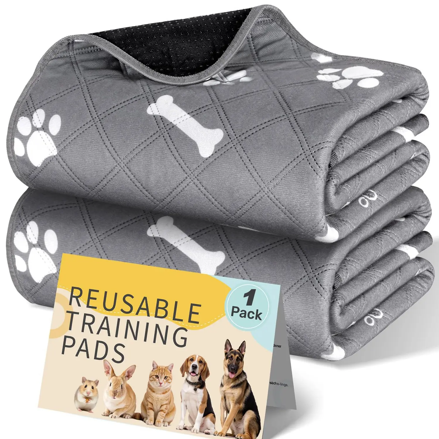 Reusable Dog Pee Pad, Fashionable Non-Slip Leak-Proof, Washable Puppy Training Mat, Ideal for Cage and Floor Use, Pet Accessories