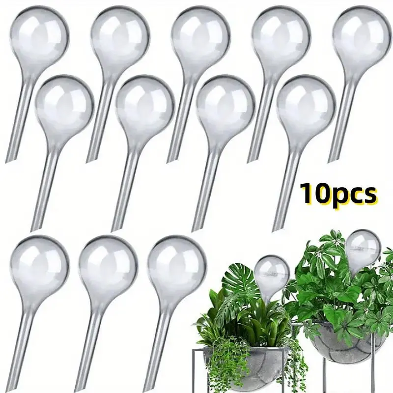 Automatic Self Watering Bulb, 10pcs/set Clear Plant Watering Bulb, Plant Watering Tool, Automatic Plants Watering, Garden Supplies for Home Garden