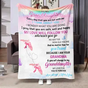 Comfortable Flannel Blanket, Rainbow Cloud Bow Background Pattern, Perfect Gift for Friends Family, Ideal for Living Room Bedroom Sofa Camping