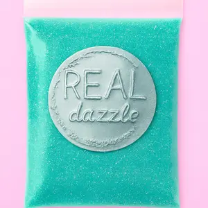 Real Dazzle Teal Crystal Glitter – Blue‑Green Sparkle Flakes