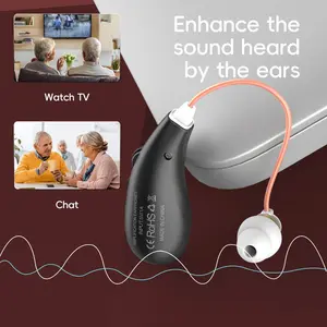 2pcs Rechargeable Hearing Aids with Charging Case, In-Ear Design for Seniors, Soft Silicone Ear Tips for Comfortable Listening