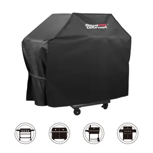 Royal Gourmet CR7605 76" Grill Cover, Durable Oxford Polyester Outdoor BBQ Cover, Water Resistant, Weather Protection, Black