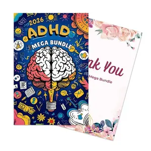 2026 Adhd Mega Bundle for Mental Health, Seven in One Monthly Planner for Mental Wellness Focus, Perfect for Managing Adhd Symptoms