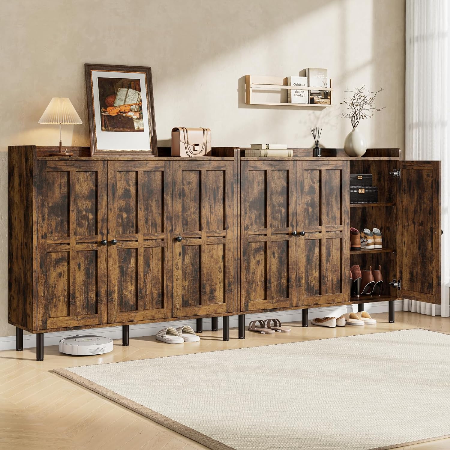 with 3 Doors, 30 pairs shoe Storage Cabinet , 40 inch Fammhouse shoe Rack shoe Organizer Cabinet for Entpway with 3 Doors, 30 pairs shoe Storage Cabinet , 40 inch Fammhouse shoe Rack shoe Organizer Cabinet for Entpway