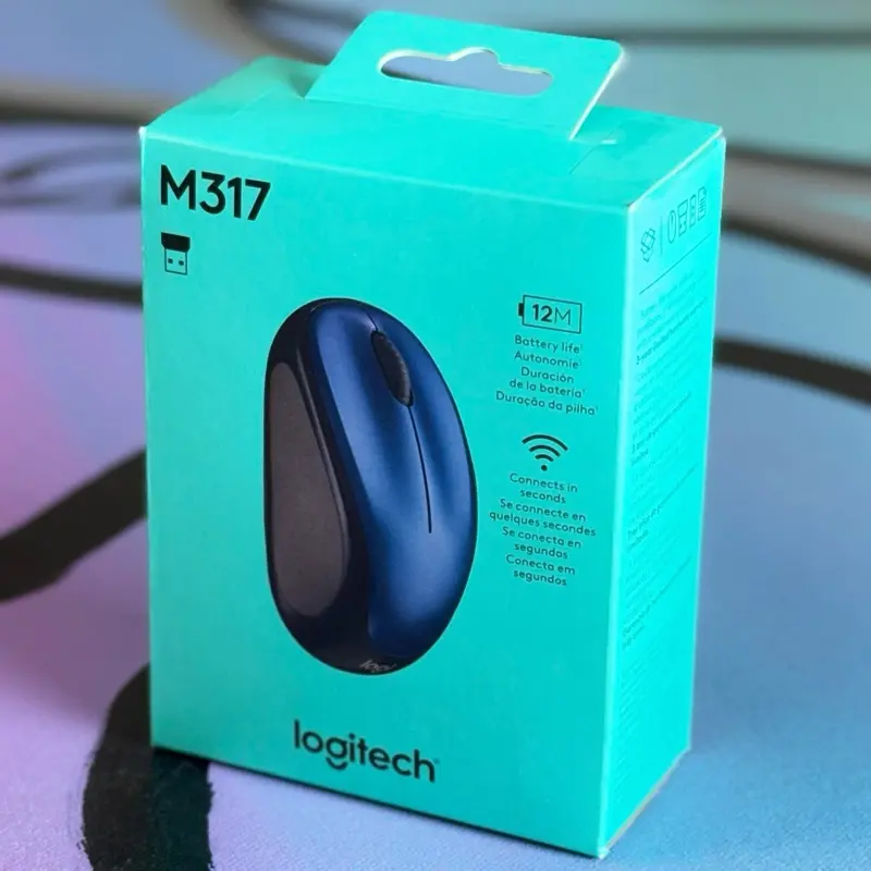 ️ Logitech M317 Wireless Mouse | Blue | USB Nano Receiver | Brand New