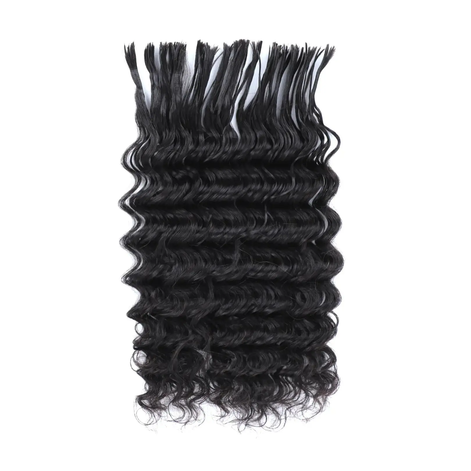 YGwigs Pre-Divided Deep Wave Bulk Human Hair For Braiding Easy Split Boho Braids - Cambodia Virgin Hair, Double Drawn, 100g/Pack