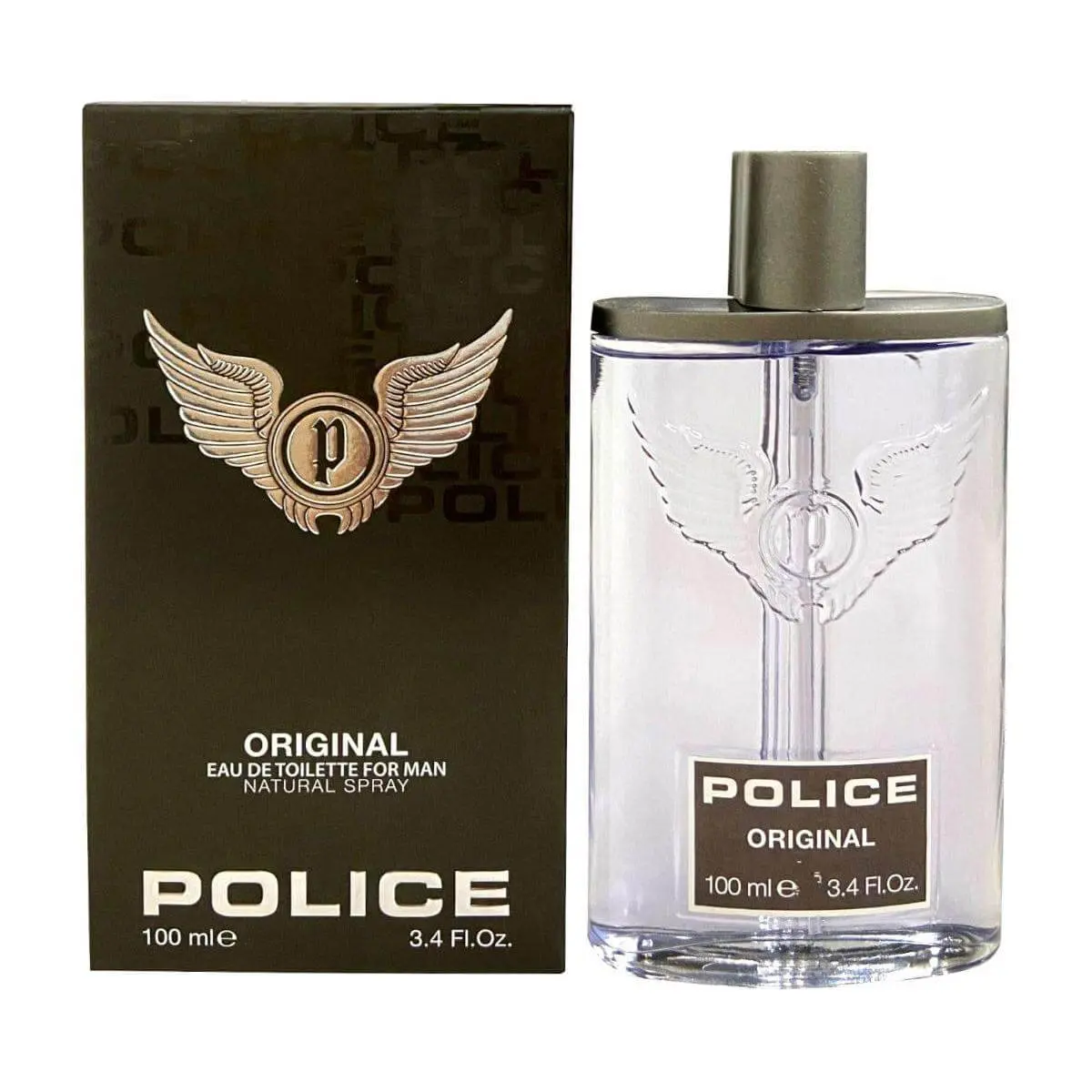 Police Original Men's Aromatic Eau de Toilette Fragrance Parfum - 3.4 fl oz Liquid with Violet, Mint, Cedar Notes, Single Item (Comes with Box), Minty Fresh