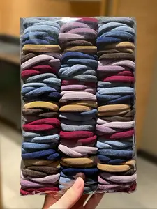 100pcs Deep Color Hair Ties for Women, Multi-Use Casual Style, Convenient for All Seasons, Plain Pattern, Ideal for Multiple Occasions
