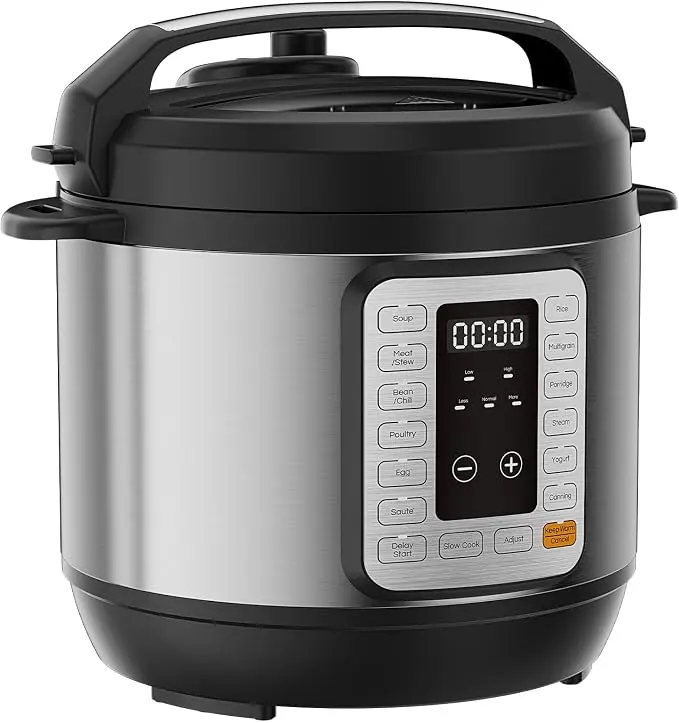 Electric Pressure Cooker 8QT 16-in-1 Multi Cooker, 12 One-Touch Presets for Soup/Steam/Yogurt, Ceramic Inner Pot, Delay Start & Keep Warm