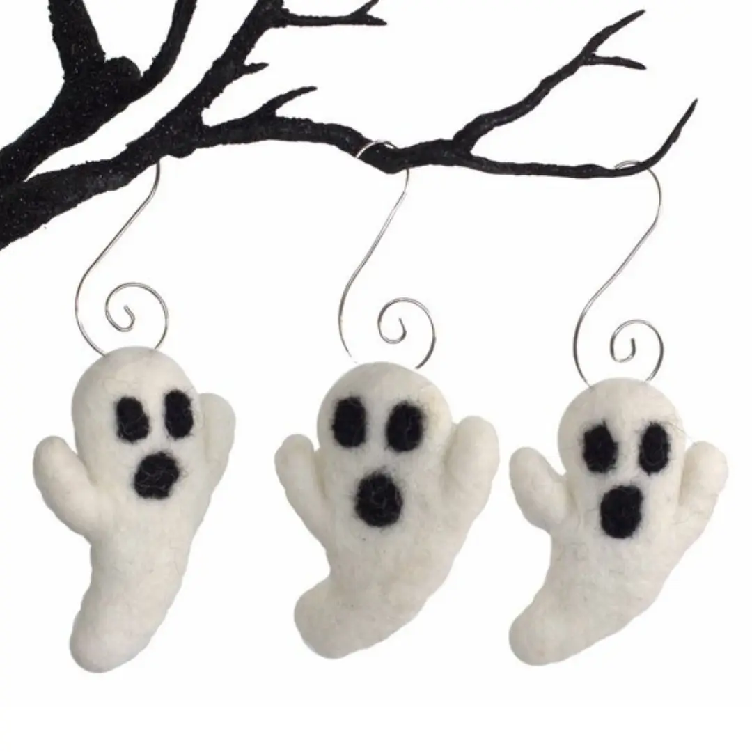 Halloween Ghost Felt Ornaments