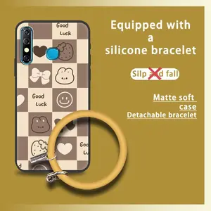 Soft Case Bracelet Phone Case For Infinix X650B/HOT8/8Lite/Spark4/KC8/CC7/Camon12 Protective Cartoon Creative Cute Waterproof heat dissipation Personality Anti-knock Solid Color