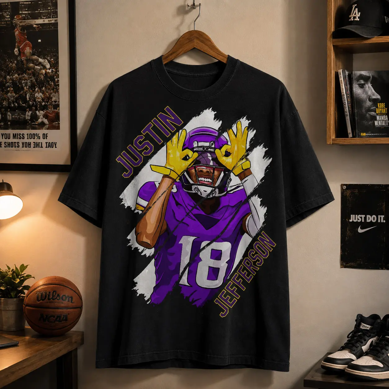 Vintage Justin Jefferson Shirt, Justin Jefferson T-shirt, Minnesota Football shirt