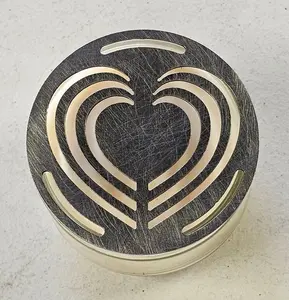 Layered Heart Candle Topper | Decorative Metal Candle Topper for Jar Candles