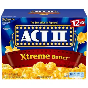 Act II Xtreme Butter Microwave Popcorn, 2.75 oz., 12-Count Bags