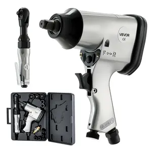 SummerWinsVEVOR 1/2 Air Impact Wrench 3/8 Ratchet Wrench Combo, 19 Pieces Pro Air Tool and Accessories Kit - Includes 10PCS CR-V Steel Impact Socket Set Carrying Case for Auto Repair, Home DIY Projectsdealsforyoudays