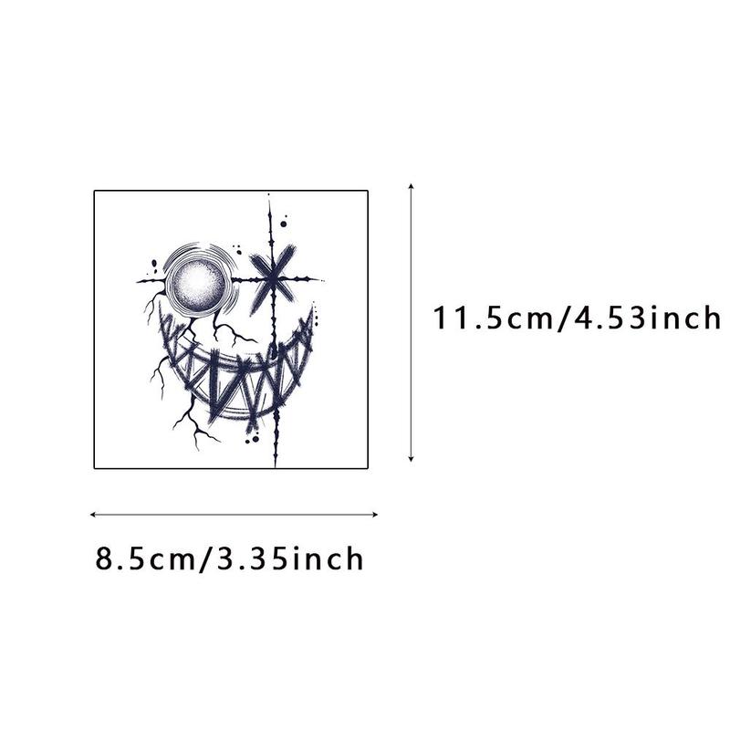 Angel & Lion & Cross & Flower Pattern Temporary Tattoo Sticker, 6 Counts/set Waterproof Long Lasting Fake Tattoo Sticker for Gift, Body Fake Tattoos, Body Art Sticker for Adults