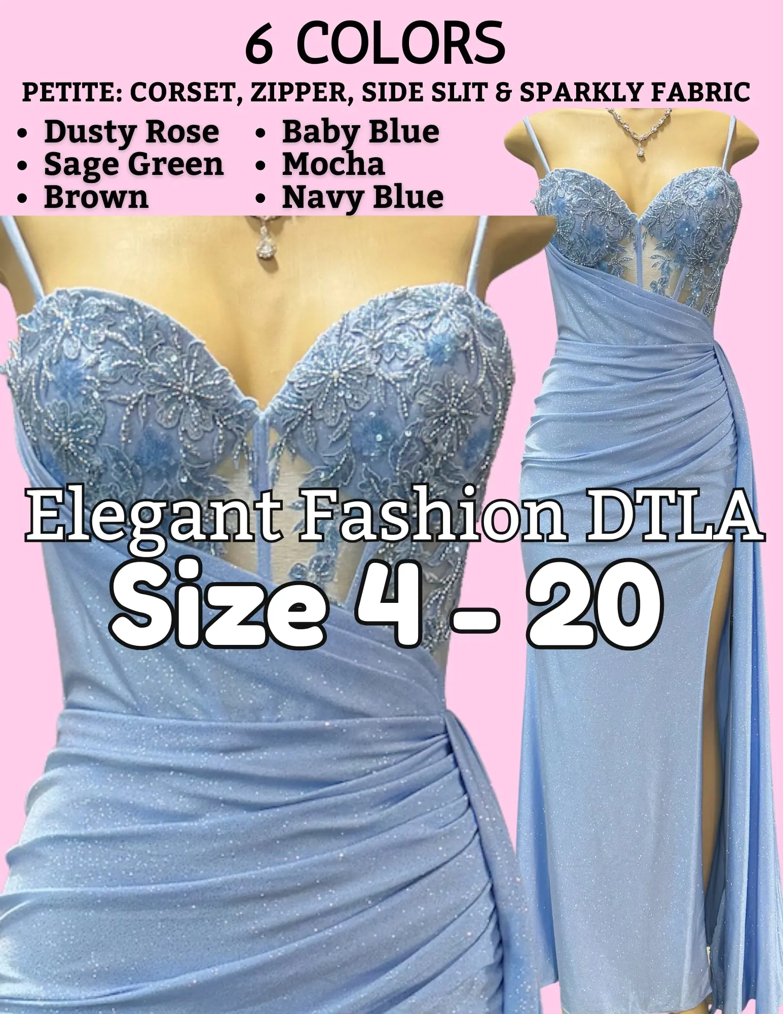(SIZE 2-20) ✨ Elegant Fashion✨ 8 COLORS