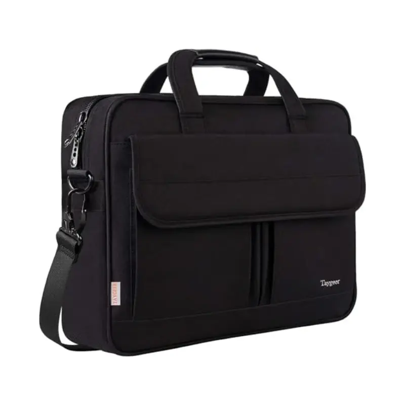 15.6 Inch Laptop Briefcase, Business Computer Bag with Shoulder Strap, Water Resistant Messenger Bag, Work Briefcase for Office, Business Travel and Daily Commute