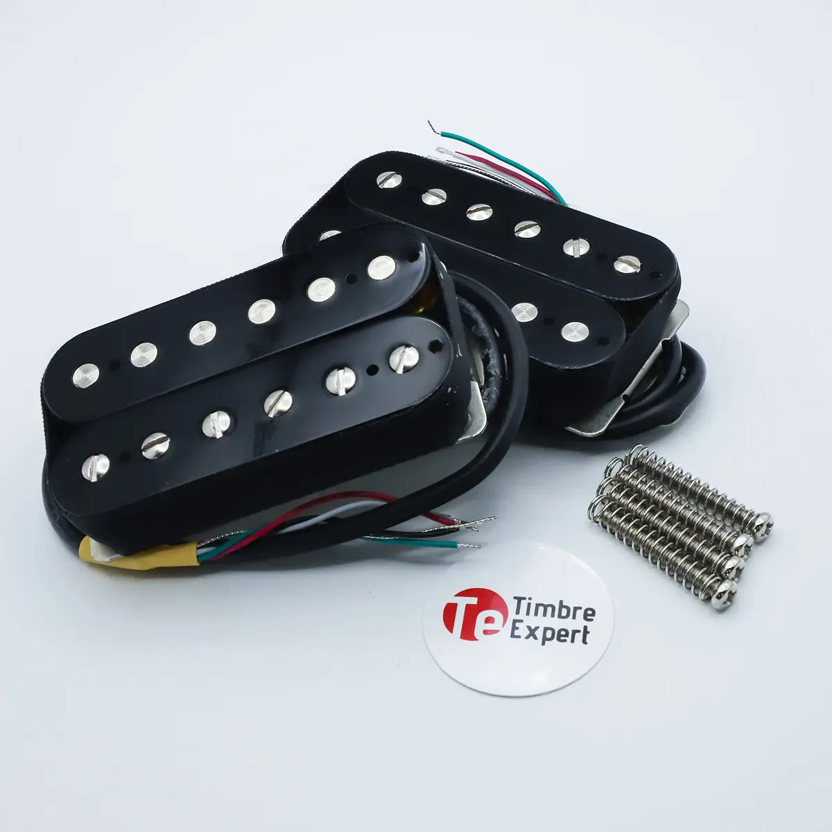 TimbreExpert "Volt" Series Modern Alnico 5 Humbucker - High Output 16.6K / PAF 8.8K - 4-Conductor Coil Split - Nickel Silver Baseplate - TE-VH1