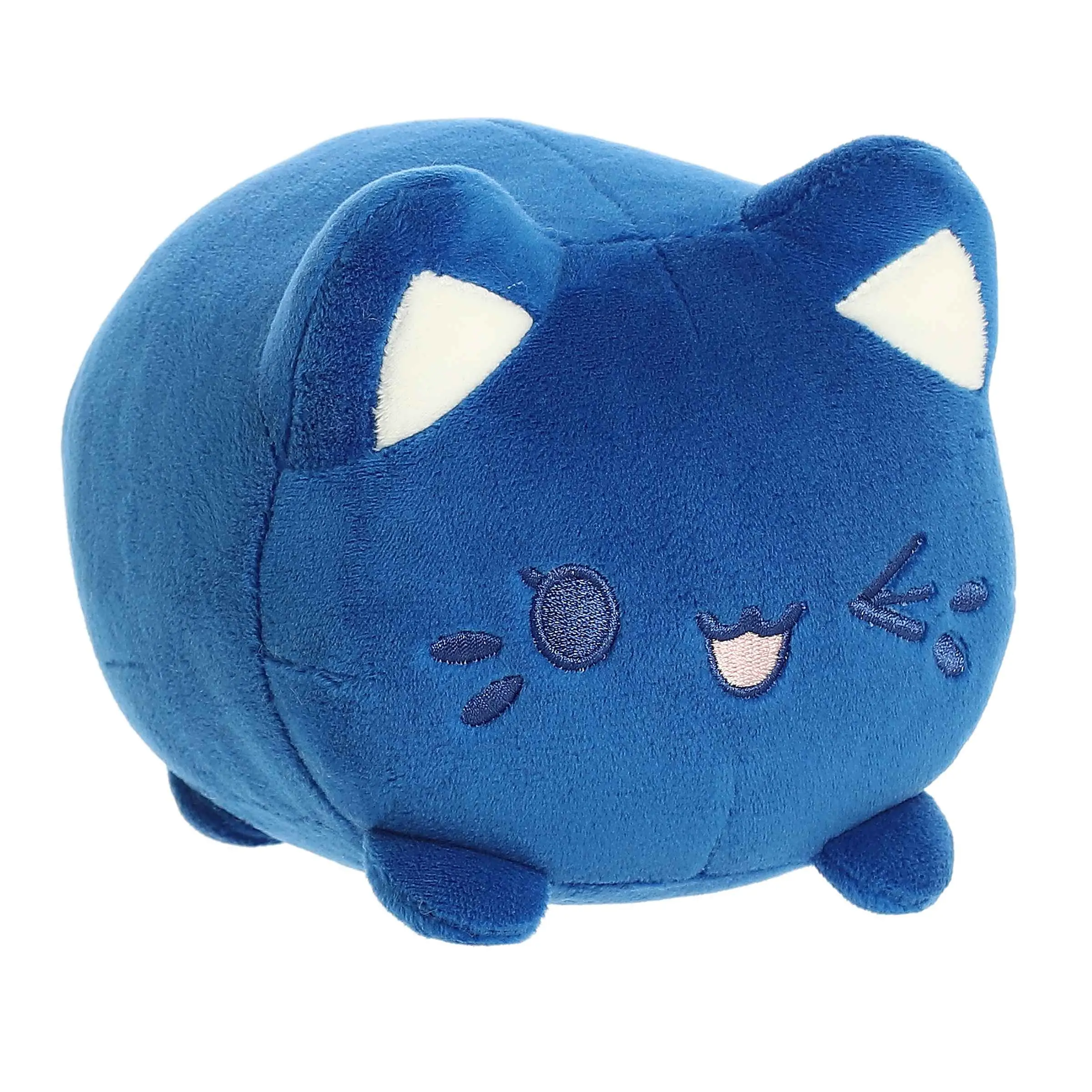 7 inches Fruit-Themed Aurora Blueberry Meowchi Plush - Huggable Stuffed Animal, Soft Stuffed Cuddlers, Peach and Blueberry Design Collectible Toy