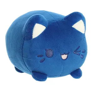 7" Aurora Meowchi Plush - Huggable Collectible, Soft Stuffed Toy with Super Soft Fluffy Texture, Tasty Peach and Blueberry Themes