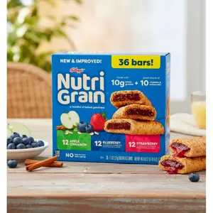 Nutri-Grain Bars Variety Pack 36 Ct On-the-Go Breakfast Bars for Nutritious Snacking