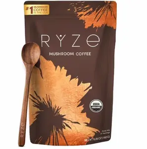 RYZe Mushroom Coffee 30 Servings with 6AdaptogenicMushrooms MCT Oil & 2000mgSuperfoods USDA OrganicUSA Grown InstantCoffee Healthcare Vitamin