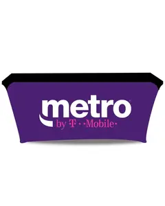 6FT Metro by T-Mobile Branded Table Cloth – Full Coverage Display Cover for Trade Shows & Events