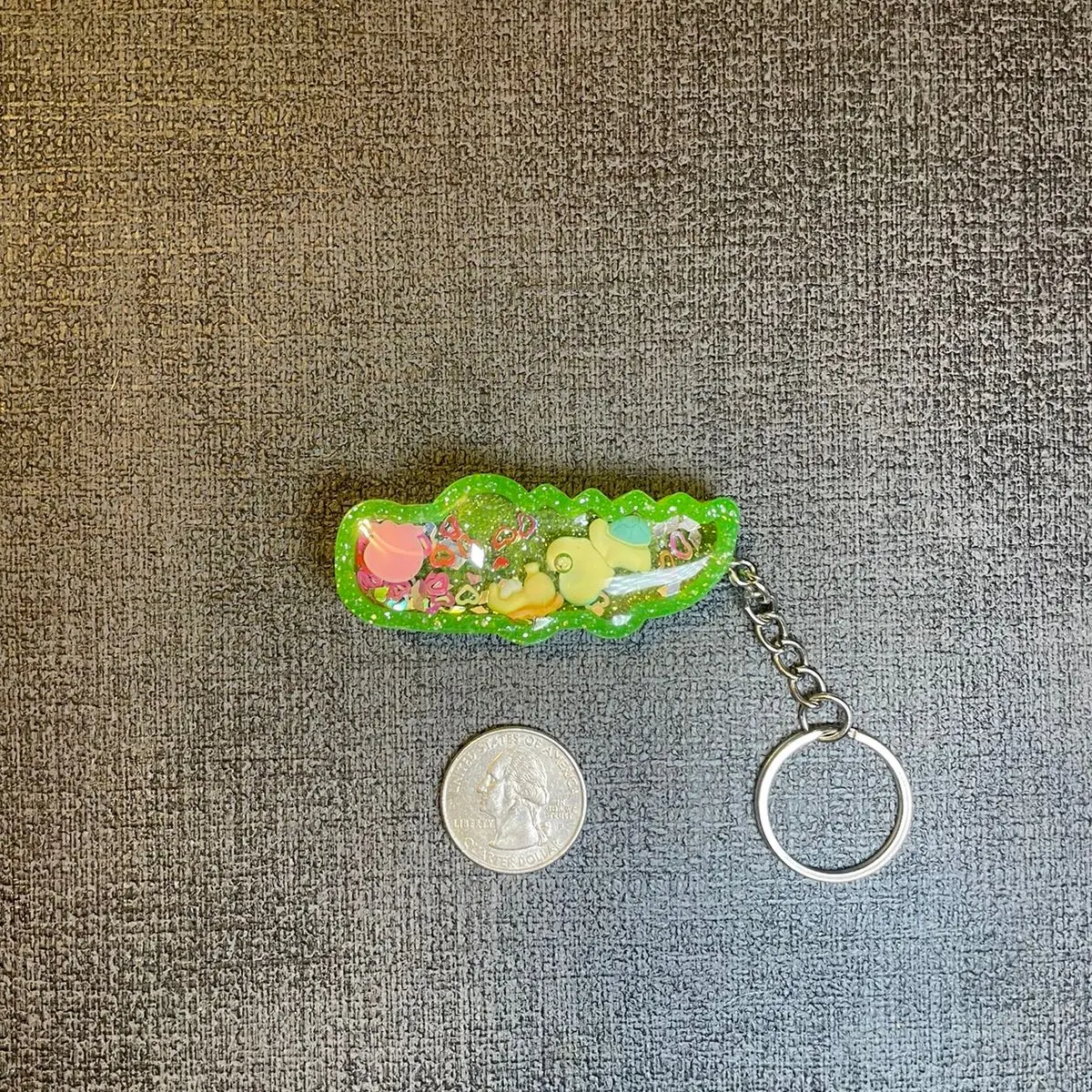 Cute shaker alligator key chain
