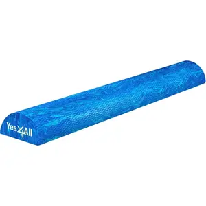 Yes4All EVA Firm Foam Roller for Stretching, Half Yoga Back Roller for Muscle Massage for Pilates, Yoga, Balance & Core Exercises - 12/36 inches