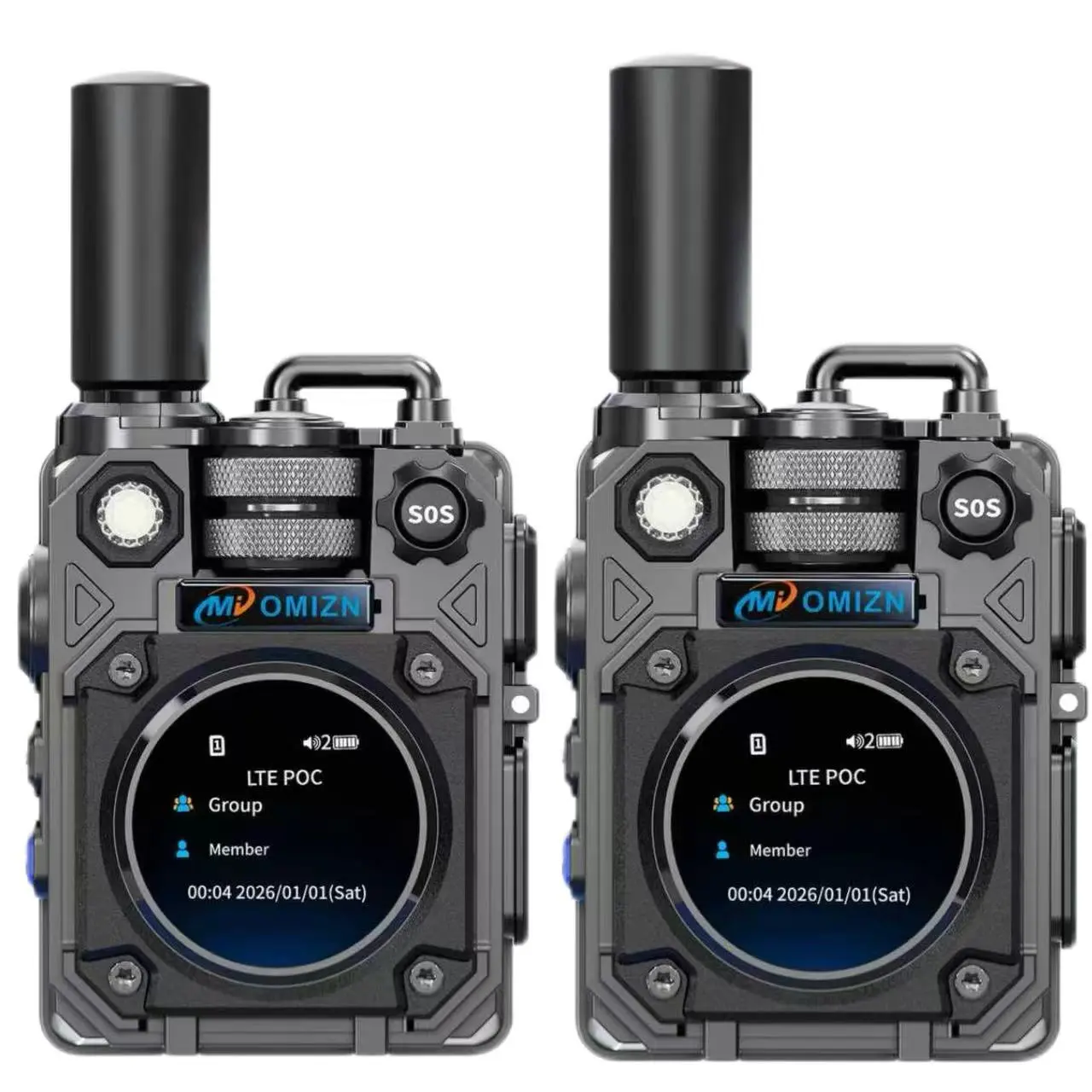 5000-miles Long-range Public-network Radio, SOS Alert, Flashing Red And Blue Strobe Lights, One-touch PTT (Push-to-Talk) Ready For Use, Multi-user Communication. Comes With SIM Card No Monthly Fees, Commercial, Industrial, Home, Security, Outdoor
