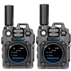 5000-miles Long-range Public-network Radio, SOS Alert, Flashing Red And Blue Strobe Lights, One-touch PTT (Push-to-Talk) Ready For Use, Multi-user Communication. Comes With SIM Card No Monthly Fees, Commercial, Industrial, Home, Security, Outdoor