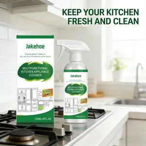 Jakehoe Kitchen Appliance Cleaner, Enzyme-Based Formula, Removes Heavy Oil Stains, Polishes and Restores Luster, Multi-Purpose Cleaner, Stove Oven Cleaner