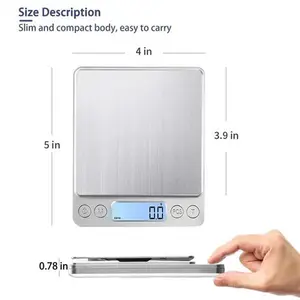 Digital Scale 3000g x 0.1g Jewelry Gold Silver Coin Gram Pocket Size Herb Grain