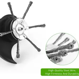 Universal Weed Wrench, Steel Wire Brush Head Replacement, 6 Inch Universal Grass Cutter Head, Fits Most Lawn Mowers