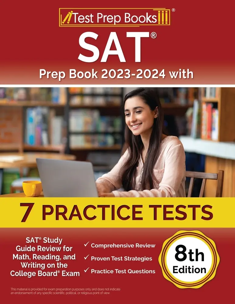 USED-SAT Prep Book 2023-2024 with 7 Practice Tests: SAT Study Guide Review for Math, Reading, and Writing on the College Board Exam [8th Edition] by Rueda, Joshua (Paperback)
