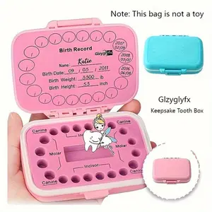 Baby Milk Tooth Memorial Box, Fairy Tooth Box, Dental Storage Box, Professional Design, Durable Plastic, Ideal Birth Gift