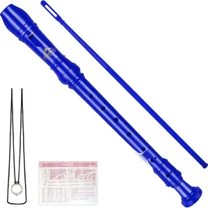 Recorder Instrument  Style Soprano Recorder White 3 count for Beginners and professions with Cleaning Rod, Fingering Chart, Packing Bag, Thumb Rest