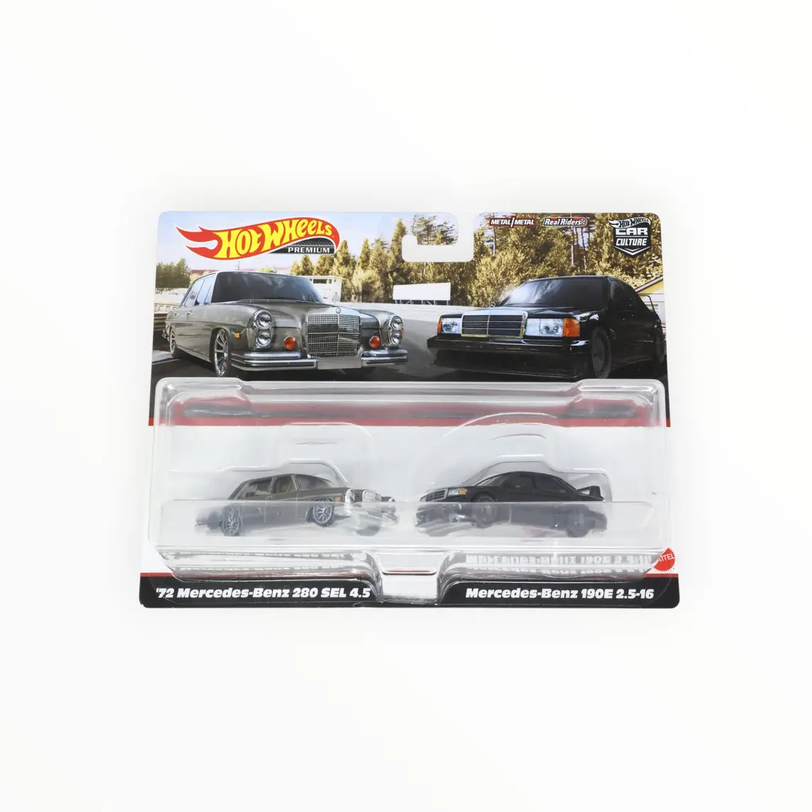 Hot Wheels '72 Mercedes-Benz 280 SEL 4.5 / Mercedes-Benz 190 E 2.5-16 - Car Culture 2-Packs (2021)
