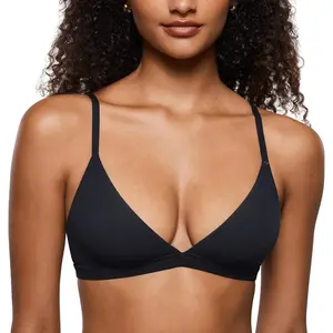 Women's Inbarely Triangle Bralette Plunge Unlined Seamless Bra No Underwire Sexy Comfortable Everyday Full Body Butt Lift Shapewear Tummy Control Tank Tops Compression Tank Tops with Tummy Control High Waist Stretchy Shapewear Waist Tummy Control Briefs