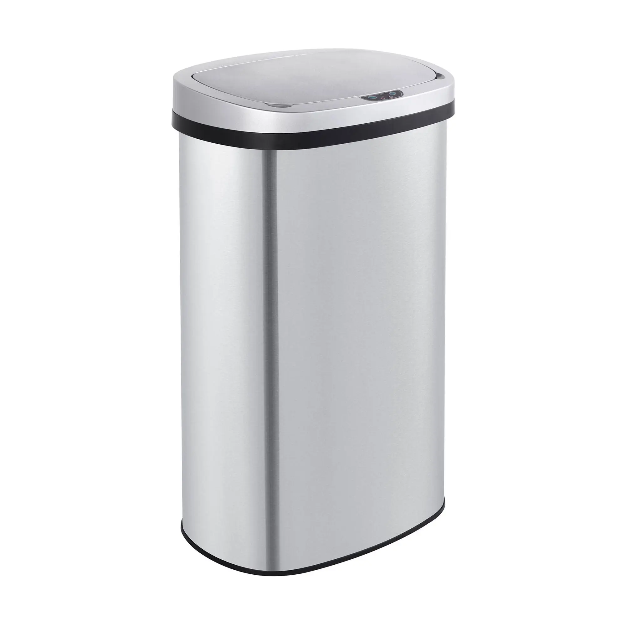 Mega Casa 15.6 Gal./60 Liter SS Oval Motion Sensor Trash Can
