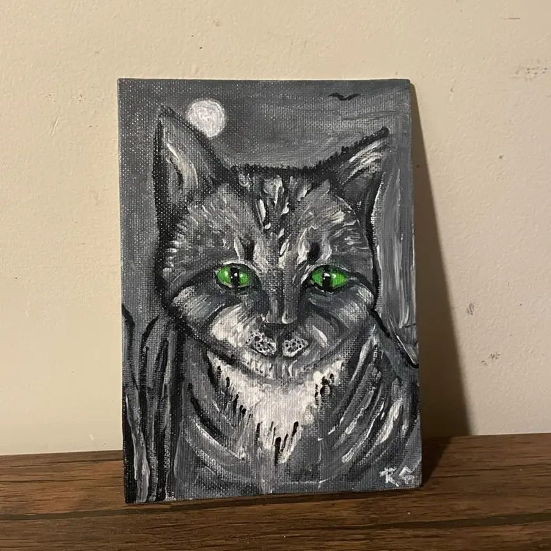 Rocky's Self Portrait - Artwork Featuring Green Eyes and Unique Design