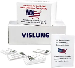 U.S. Citizenship Test Flash Cards Collection English Spanish Bilingual 128 Official Civics Questions Answers for Naturalization Exam Prep Combo